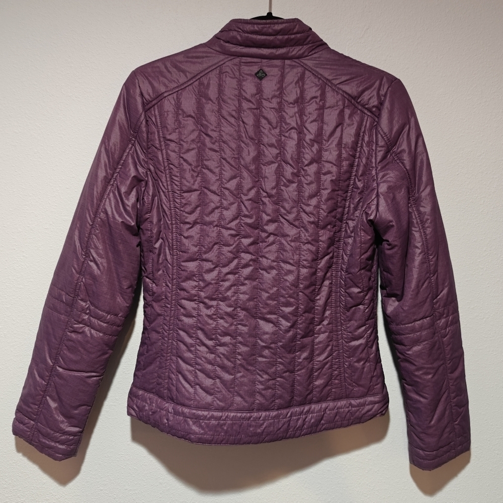 Prana Purple Puffer Jacket Small Full Zip Quilted Winter Coat - Picture 3 of 8